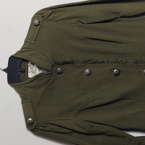 NICK & MO Exclusive Collection Army Green Utility Jacket Womens Size Small - Picture 5 of 16